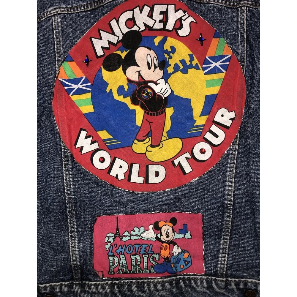 Vtg Levis Trucker Jacket Men's‎ M Blue Denim 70507-4890 Mickey Mouse World Tour